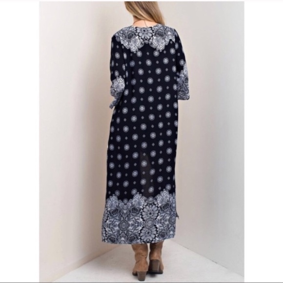 LAST ONE • Twilight • NAVY • Maxi Duster Cardigan - Picture 4 of 4